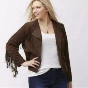 Size 24 suede fringe jacket